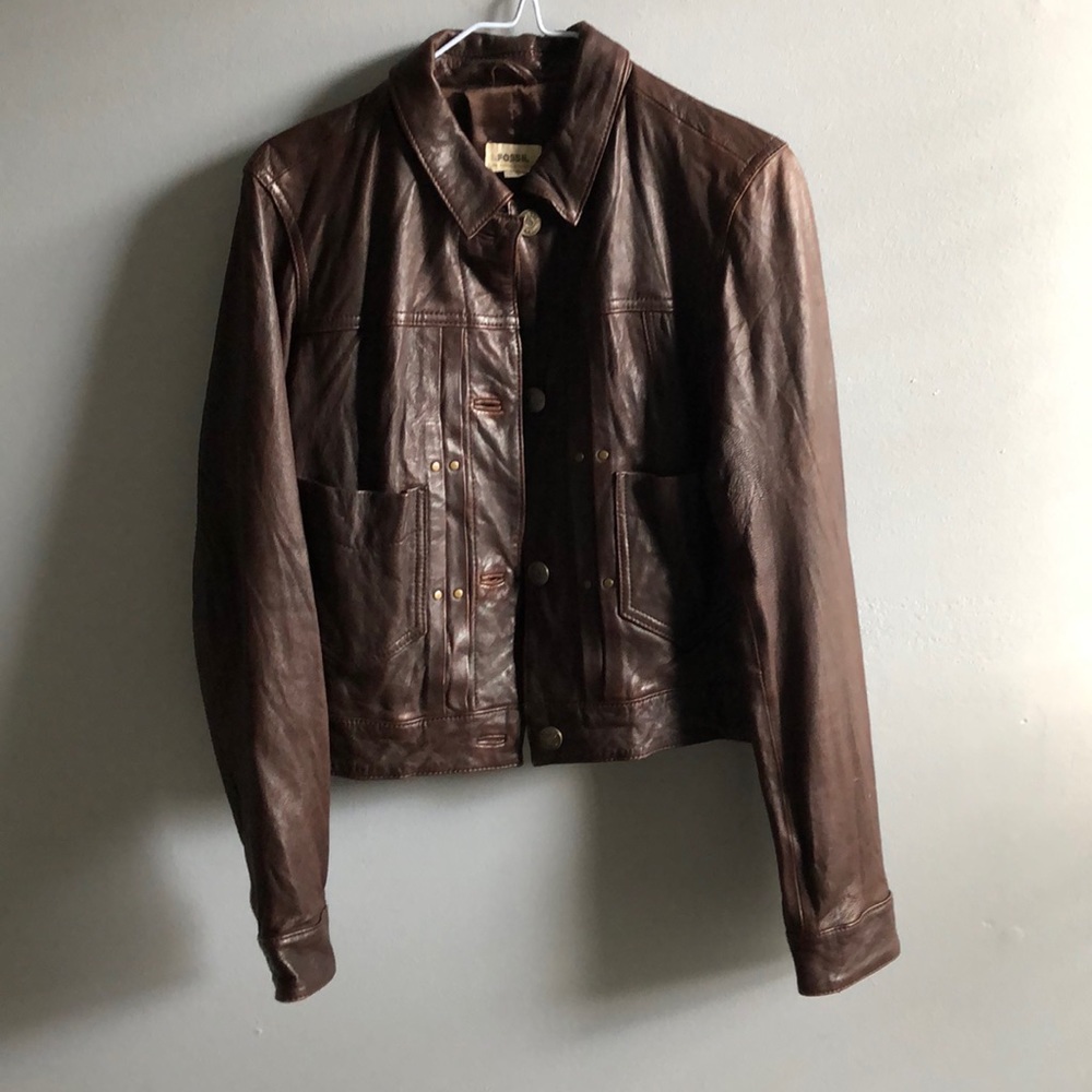 Fossil leather jacket